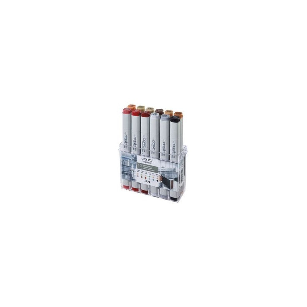 COPIC Marqueur classic, set de 12 couleurs architectes