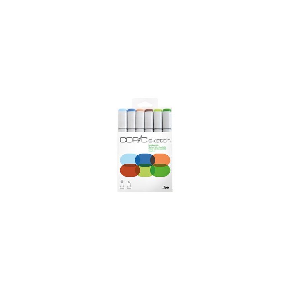 COPIC Marqueur sketch, kit de 6 "Earth Essentials"