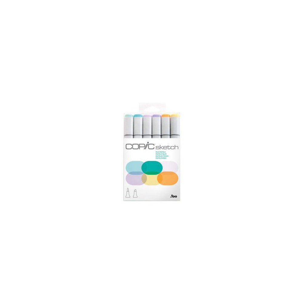 COPIC Marqueur sketch, kit de 6 "Pale Pastels"