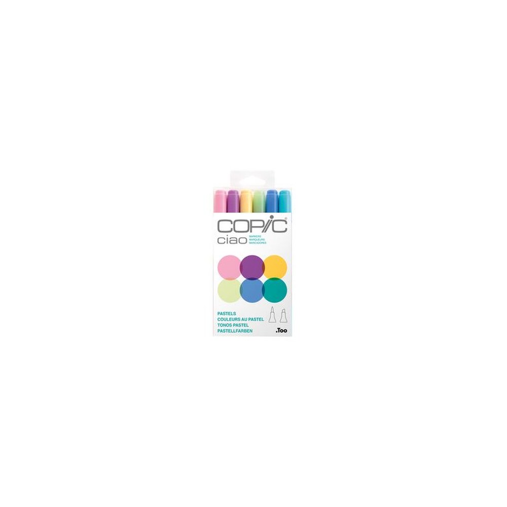 COPIC Marqueur ciao, kit de 6 "Pastels"