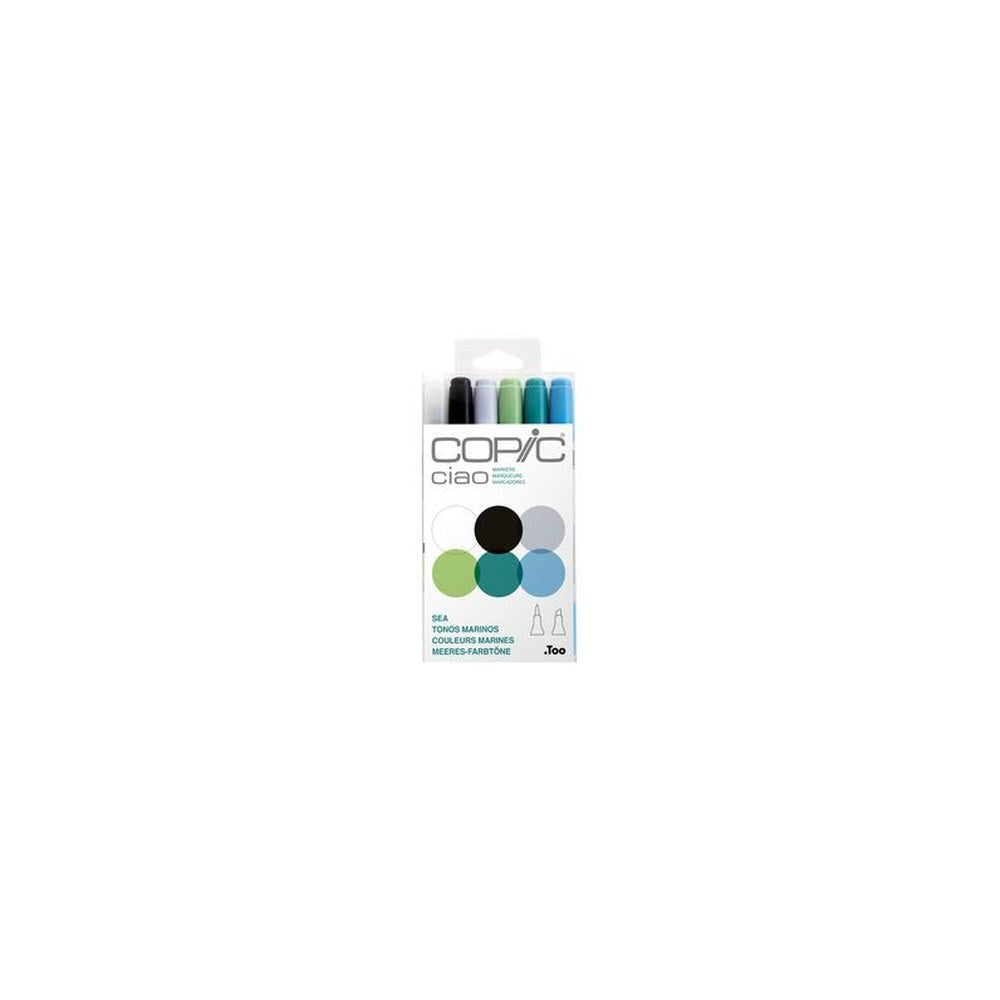COPIC Marqueur ciao, kit de 6 "Sea"