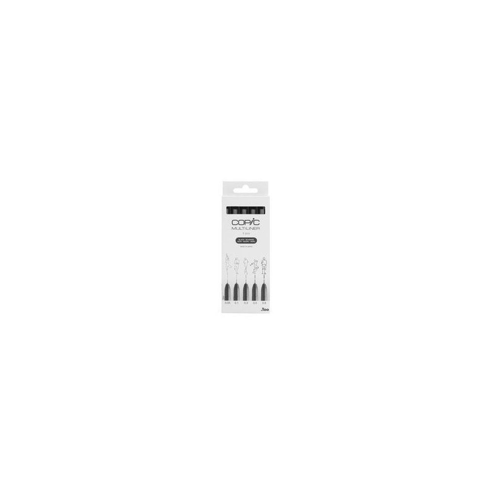 COPIC Feutre fin MULTILINER, set de 5, noir