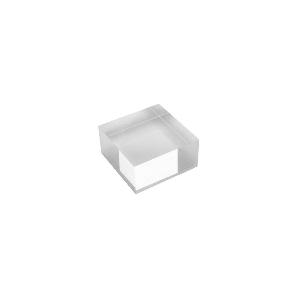 deflecto Bloc d'acrylique, 75 x 75 x 25 mm, transparent