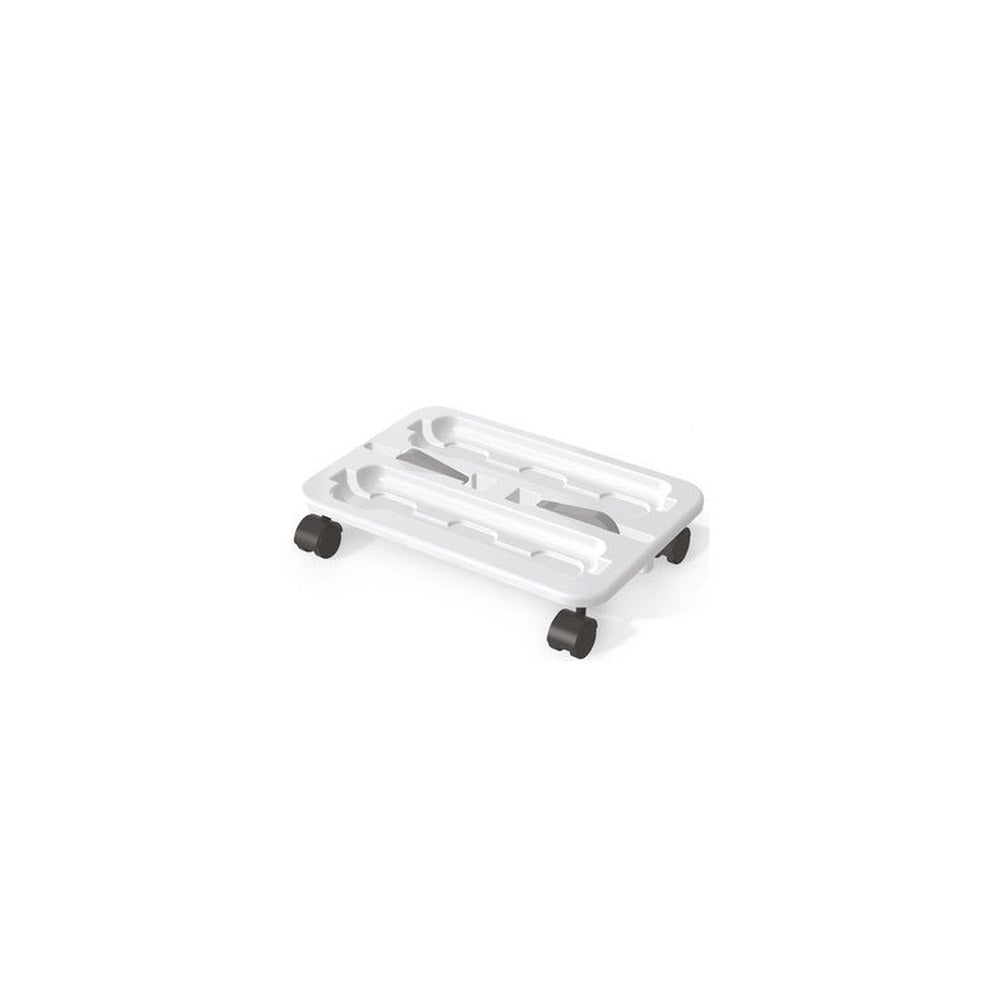 deflecto Plateau de transport à roulettes Stack 'N' Go,blanc