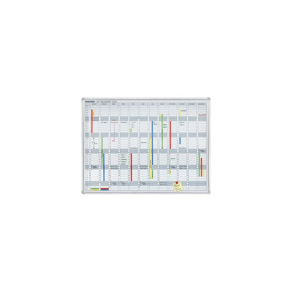 FRANKEN Bande de dates pour tableau planning JK1203, blanc