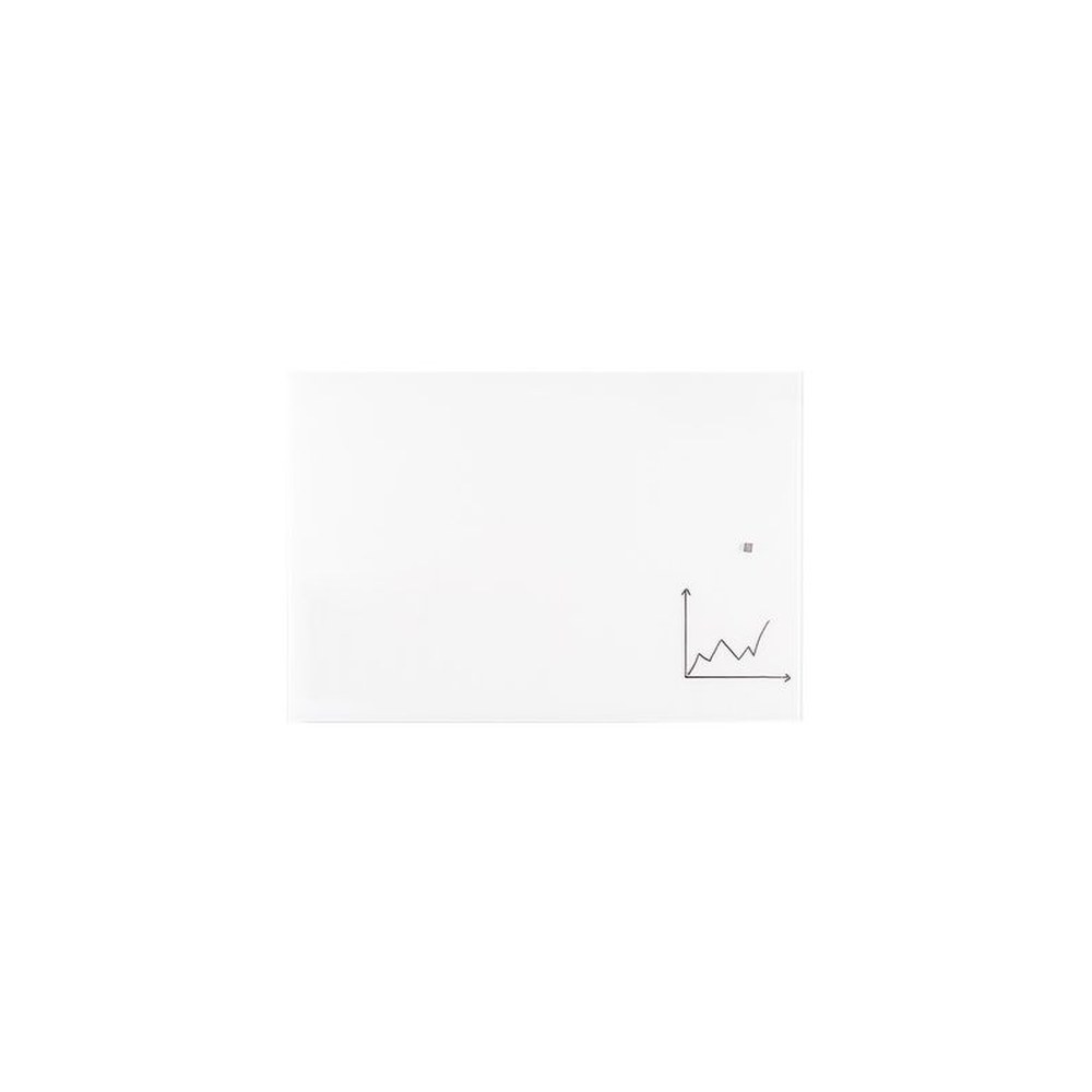 FRANKEN Tableau en verre design, 1.000 x 650 mm, blanc pur