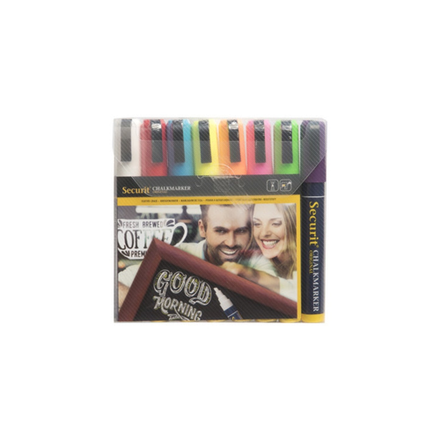 Securit Feutre-craie ORIGINAL MEDIUM, étui de 8, couleurs