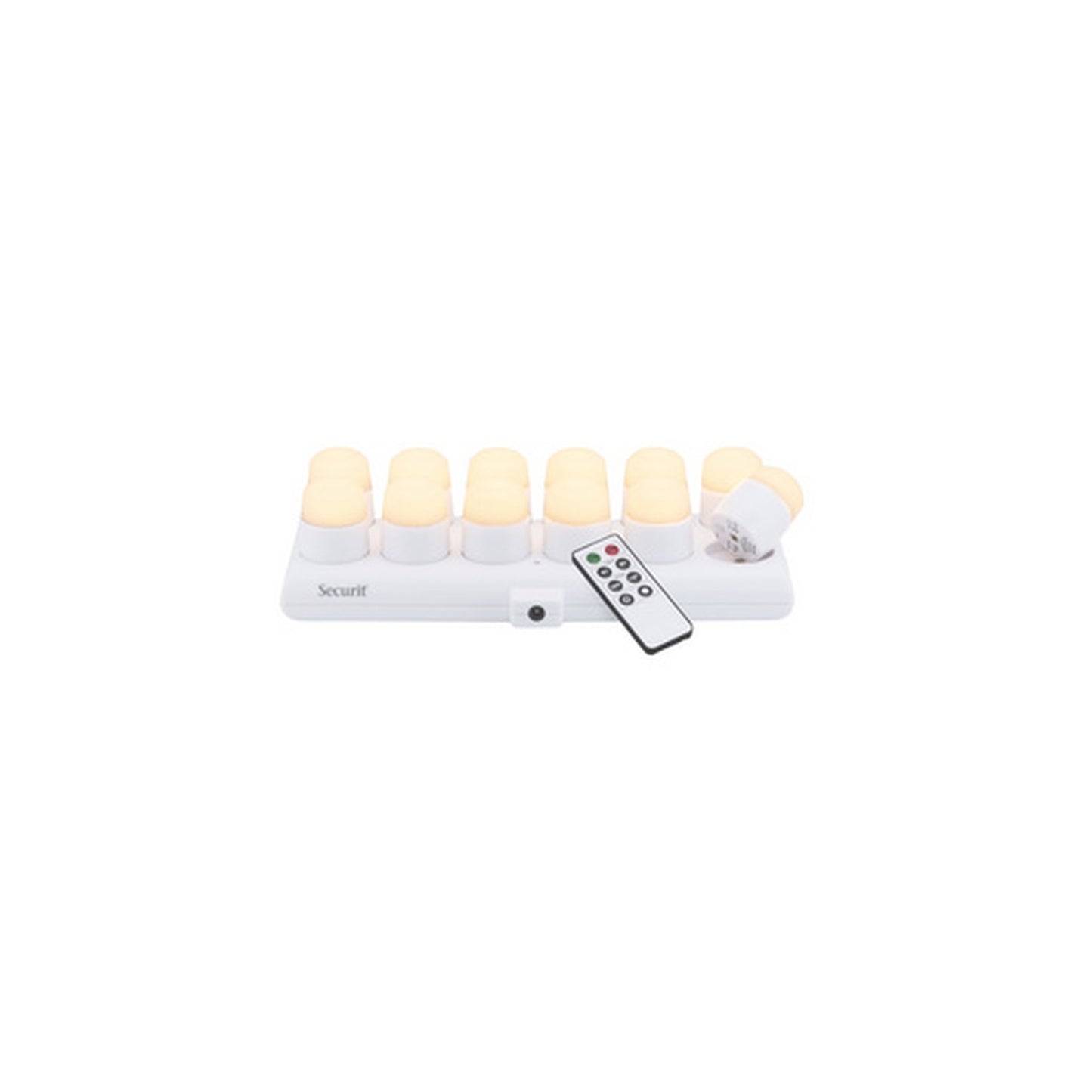 Securit Set de bougies LED rechargeables AMSTERDAM, blanc