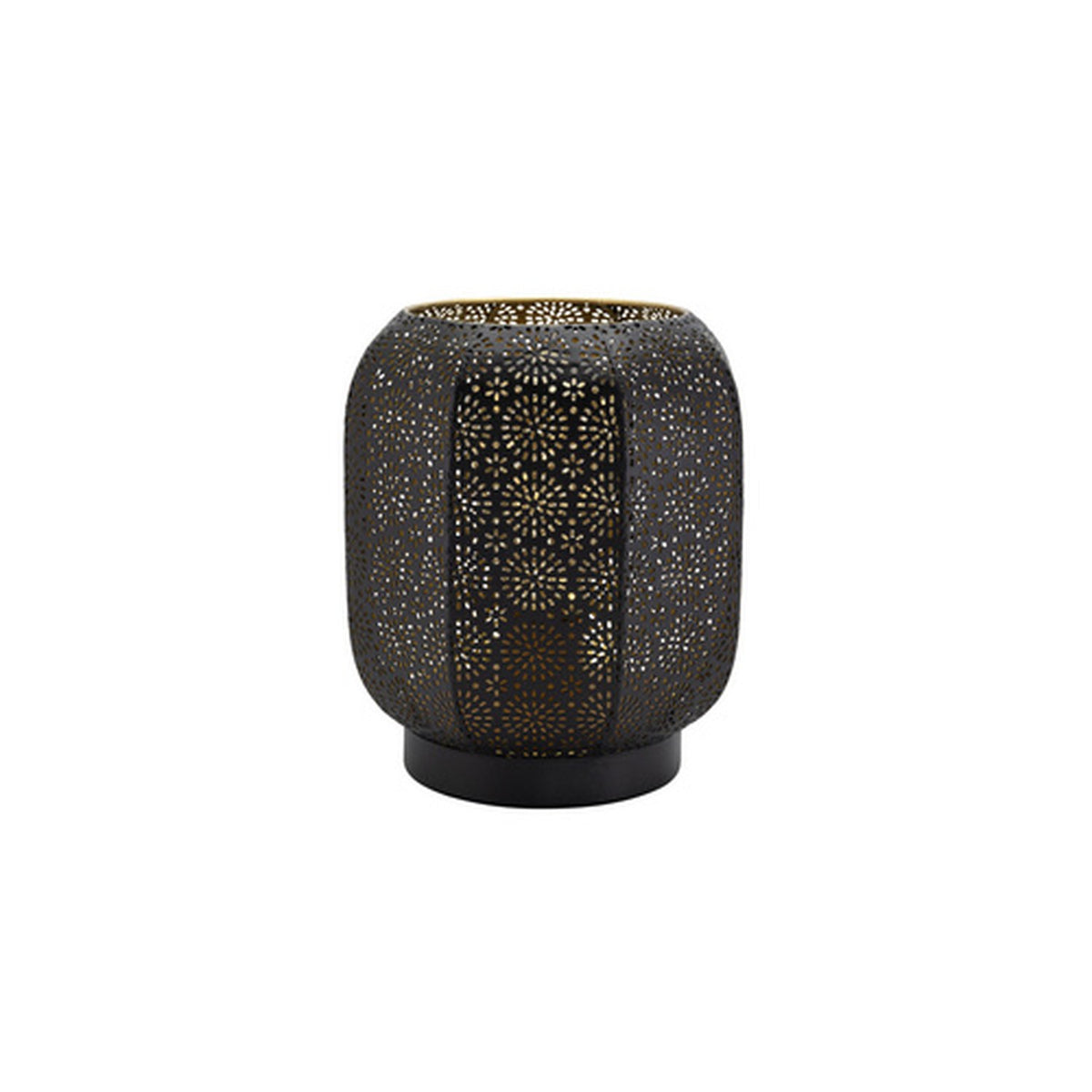 Securit Lampe de table à LED rechargeable MARRAKECH, noir/or