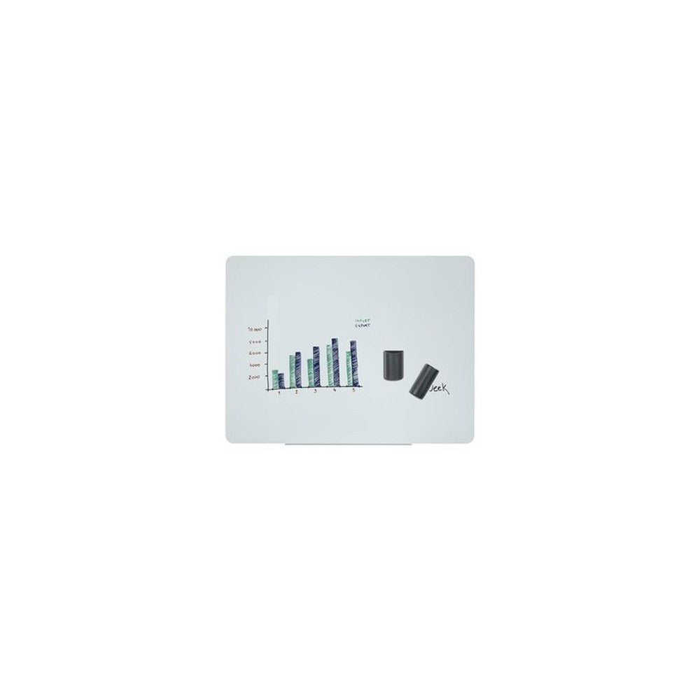 Bi-Office Tableau magnétique en verre, 900 x 600 mm, blanc