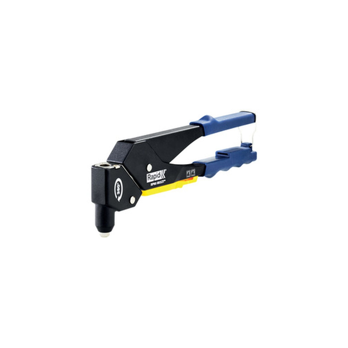 Rapid Pince à riveter RP60 Multi, tête pivotante, bleu/jaune