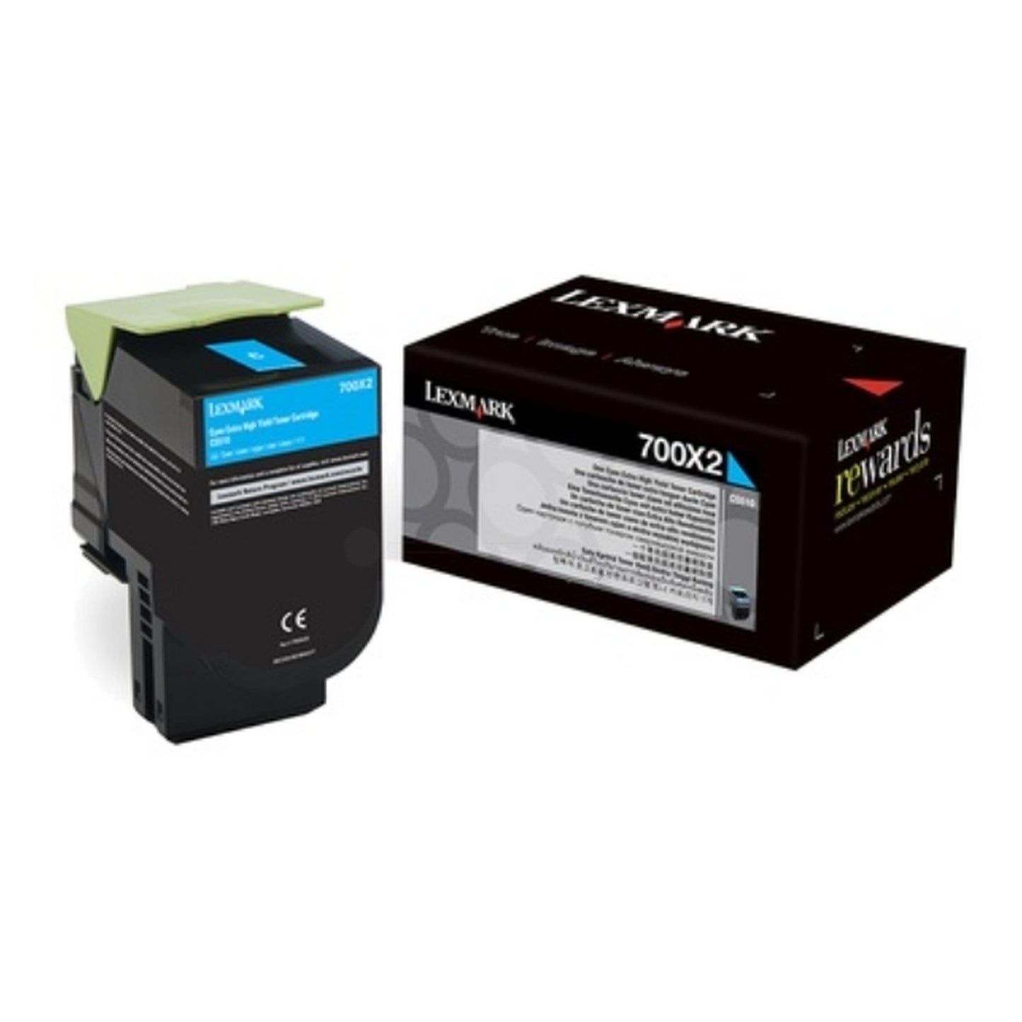 Toner d'origine Lexmark 70C0X20 / 700X2 - cyan