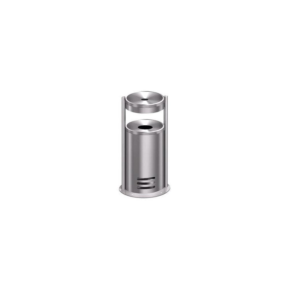 kerkmann Cendrier extérieur sur socle tec-art, rond, argent