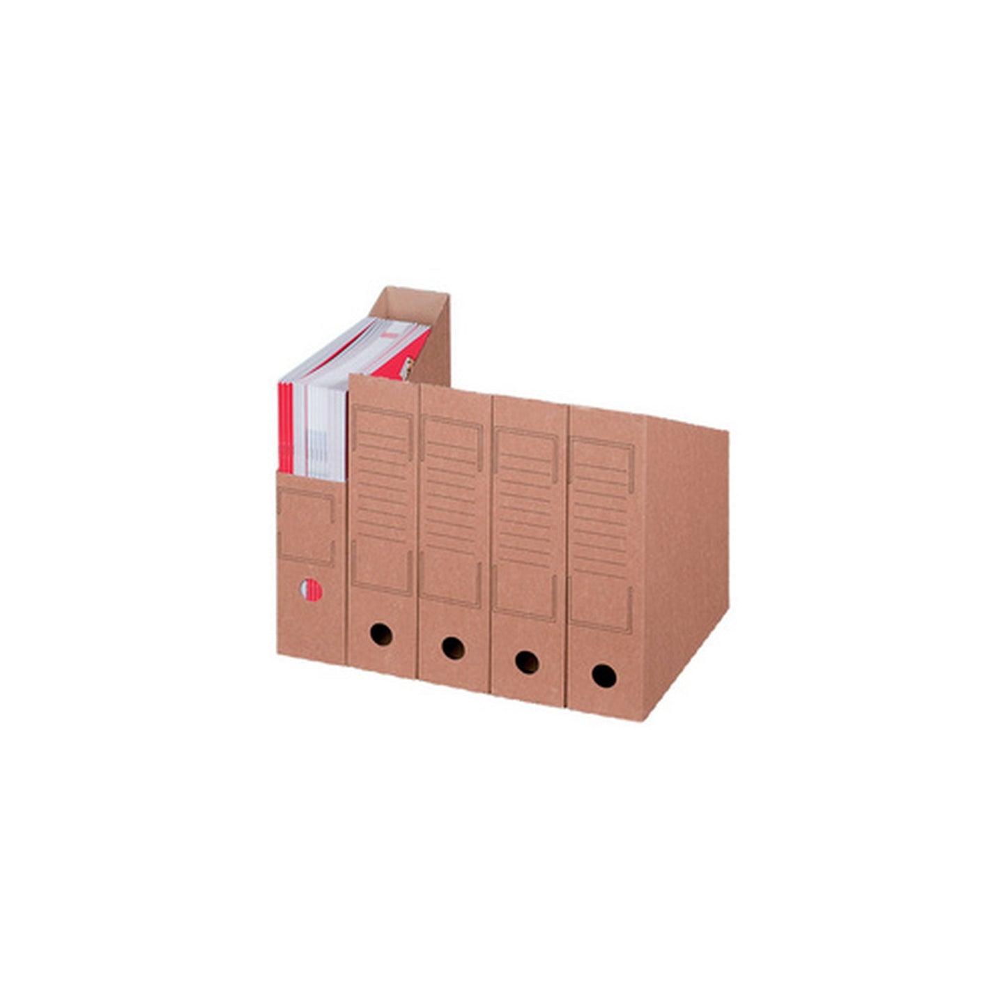 smartboxpro Collecteur vertical à archives, A4, marron x20
