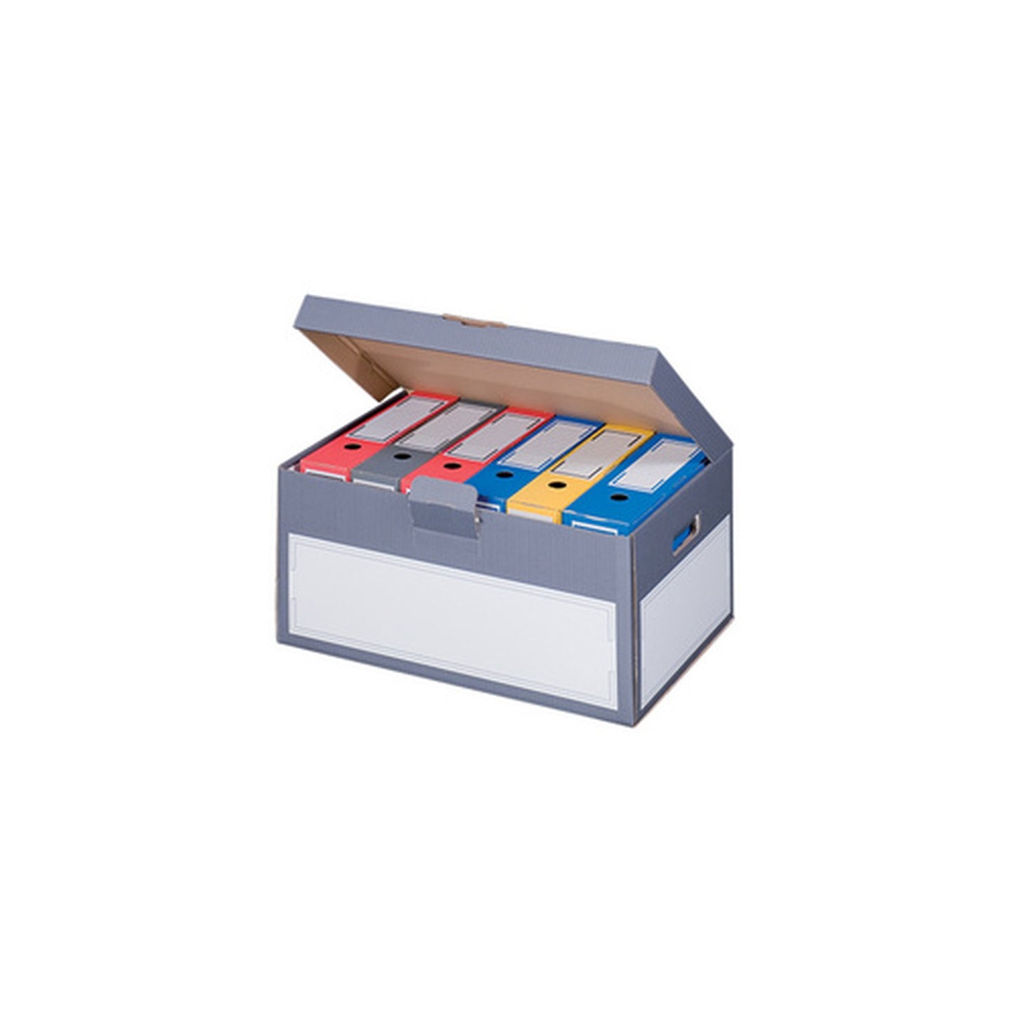smartboxpro Boîte d'archives à couvercle, gris x5
