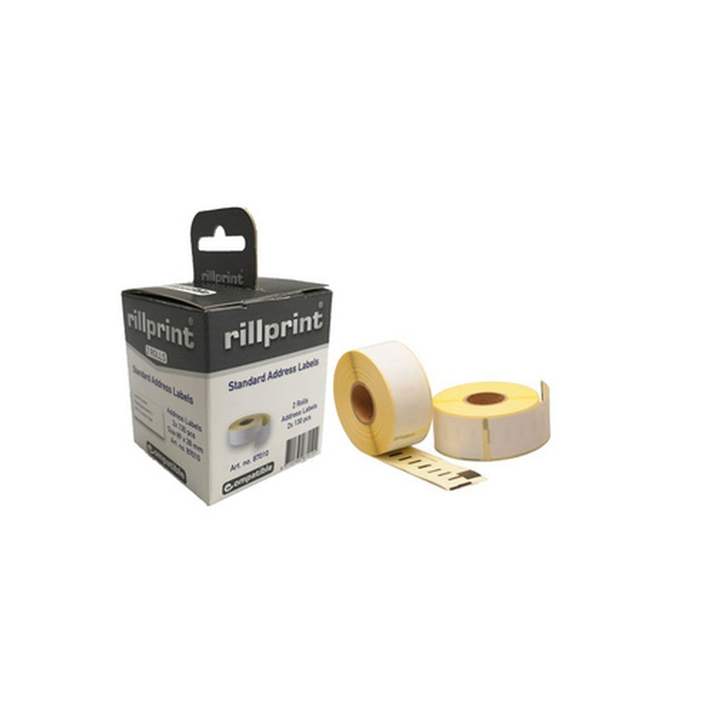 rillstab Rouleau d'étiquettes, 89 x 28 mm, blanc