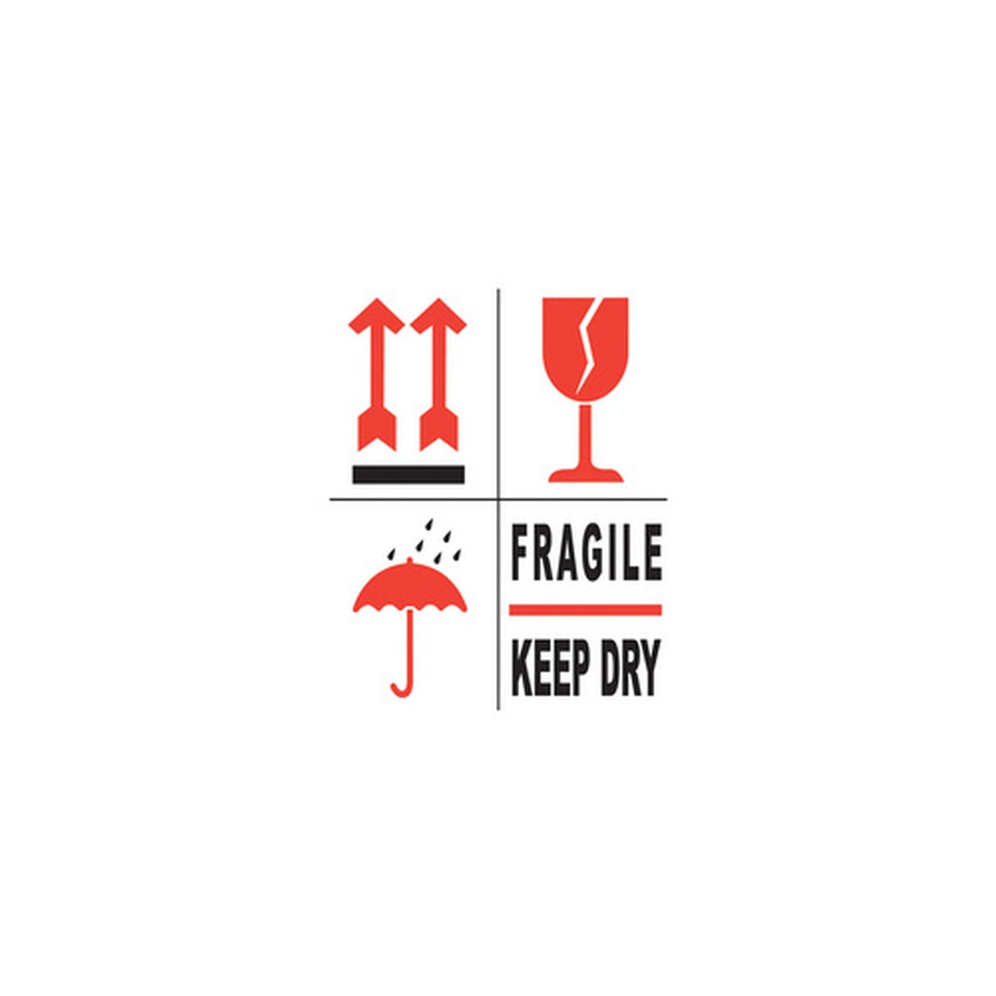 rillprint Étiquette d'avertissement "FRAGILE/KEEP DRY"