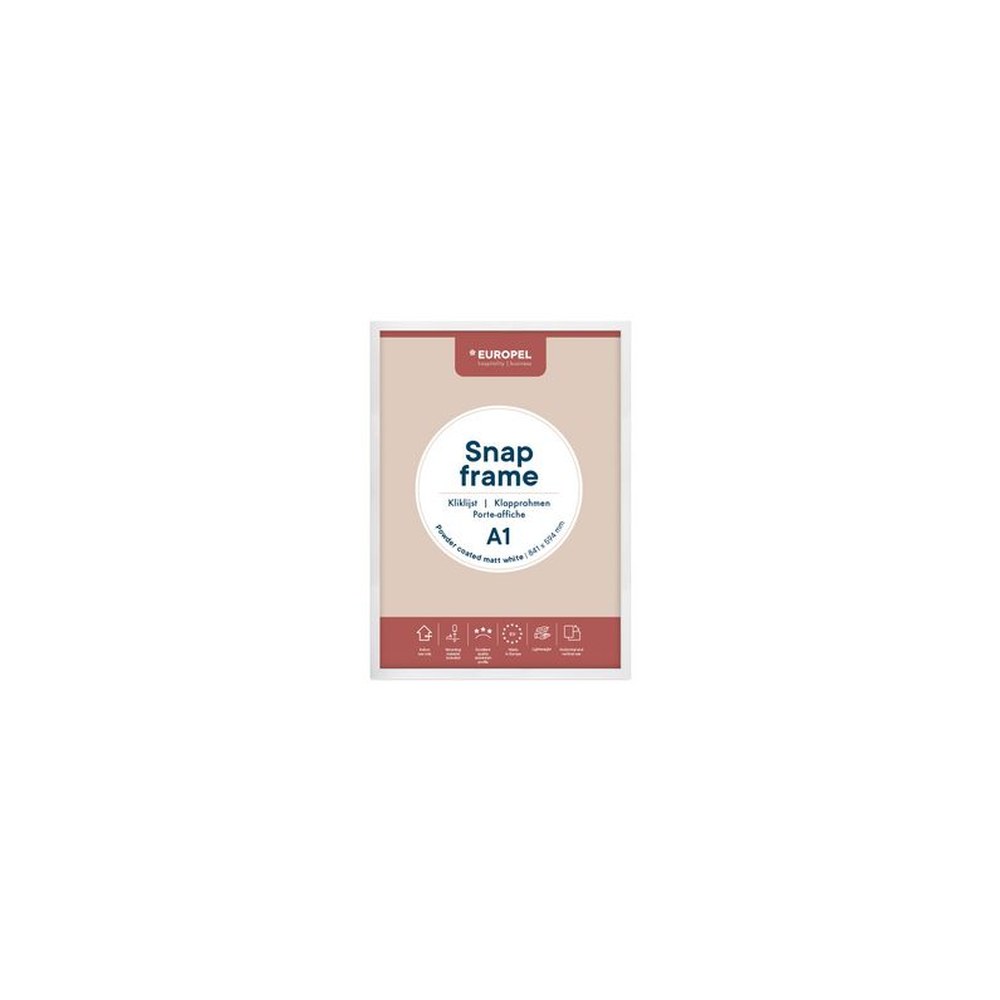 EUROPEL Cadre porte-affiche premium+, A2, blanc