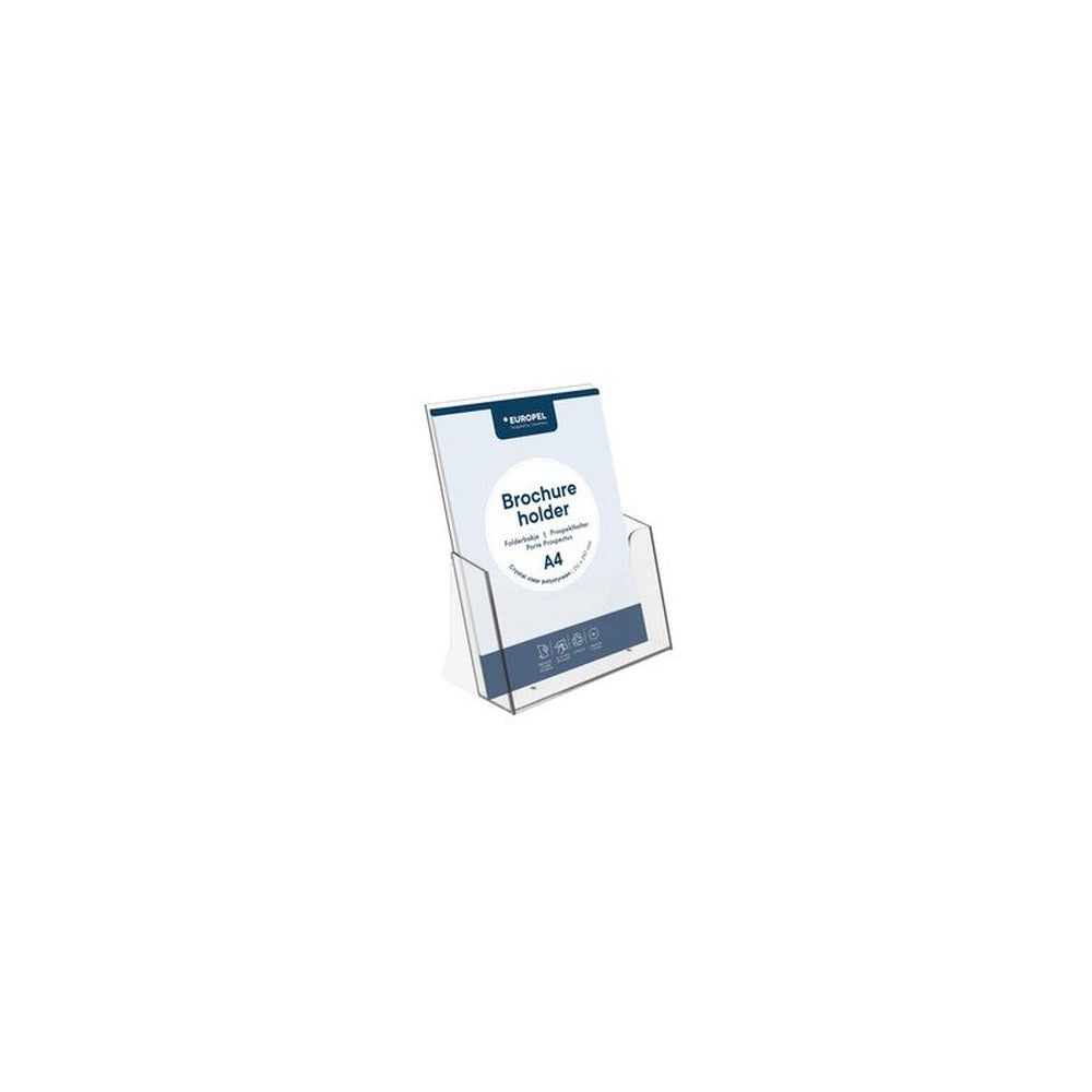 EUROPEL Porte-brochures, 1/3 A4 portrait, transparent