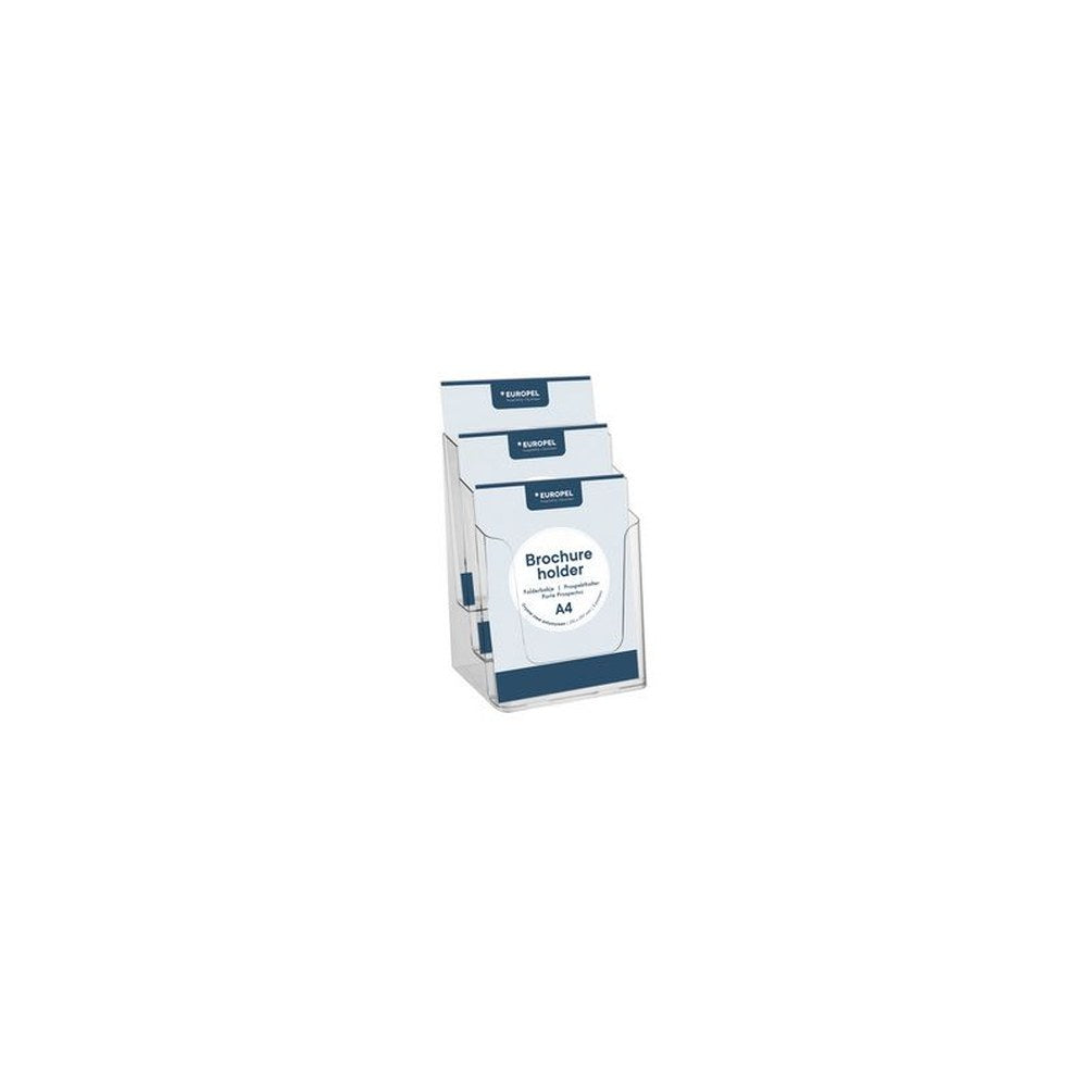 EUROPEL Porte-brochures, A4 portrait, transparent