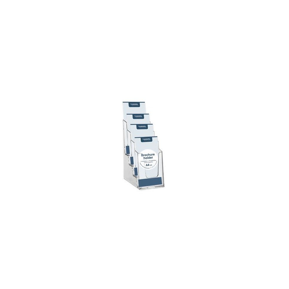EUROPEL Porte-brochures, 1/3 A4 portrait, transparent