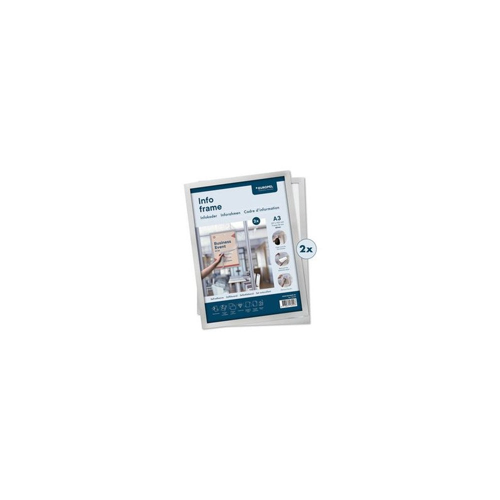 EUROPEL Cadre magnétique INFO FRAME, A3, argent