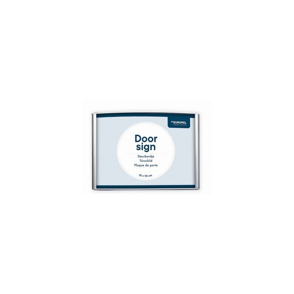 EUROPEL Plaque de porte, 210 x 80 mm, argent