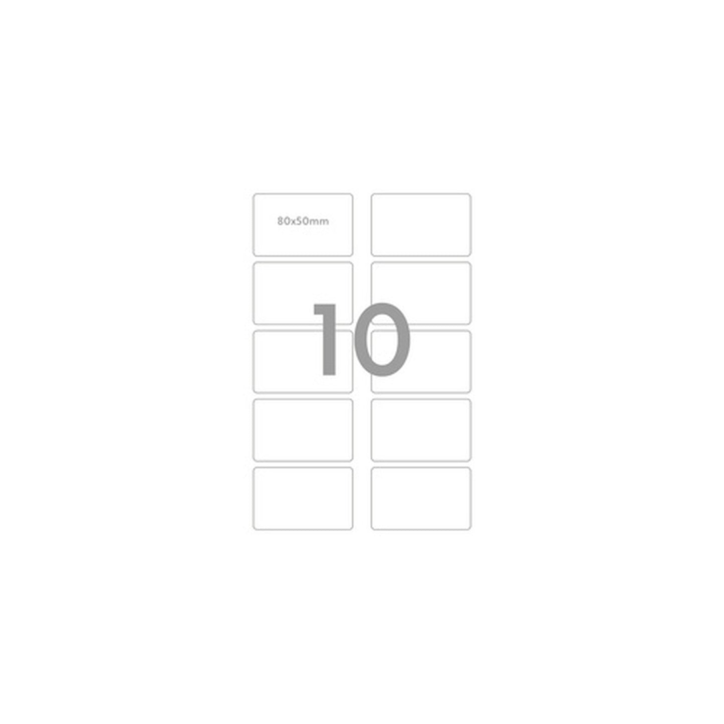 rillprint Étiquette porte-nom, 80 x 50 mm, blanc