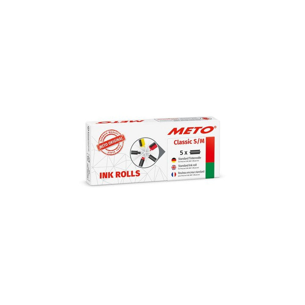 METO Rouleau d'encre pour étiqueteuse Classic S, noir