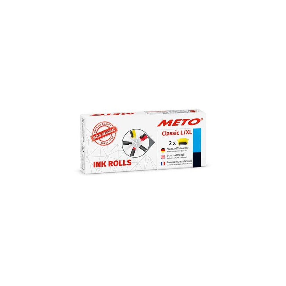 METO Rouleau d'encre pour étiqueteuse Classic L/XL, noir