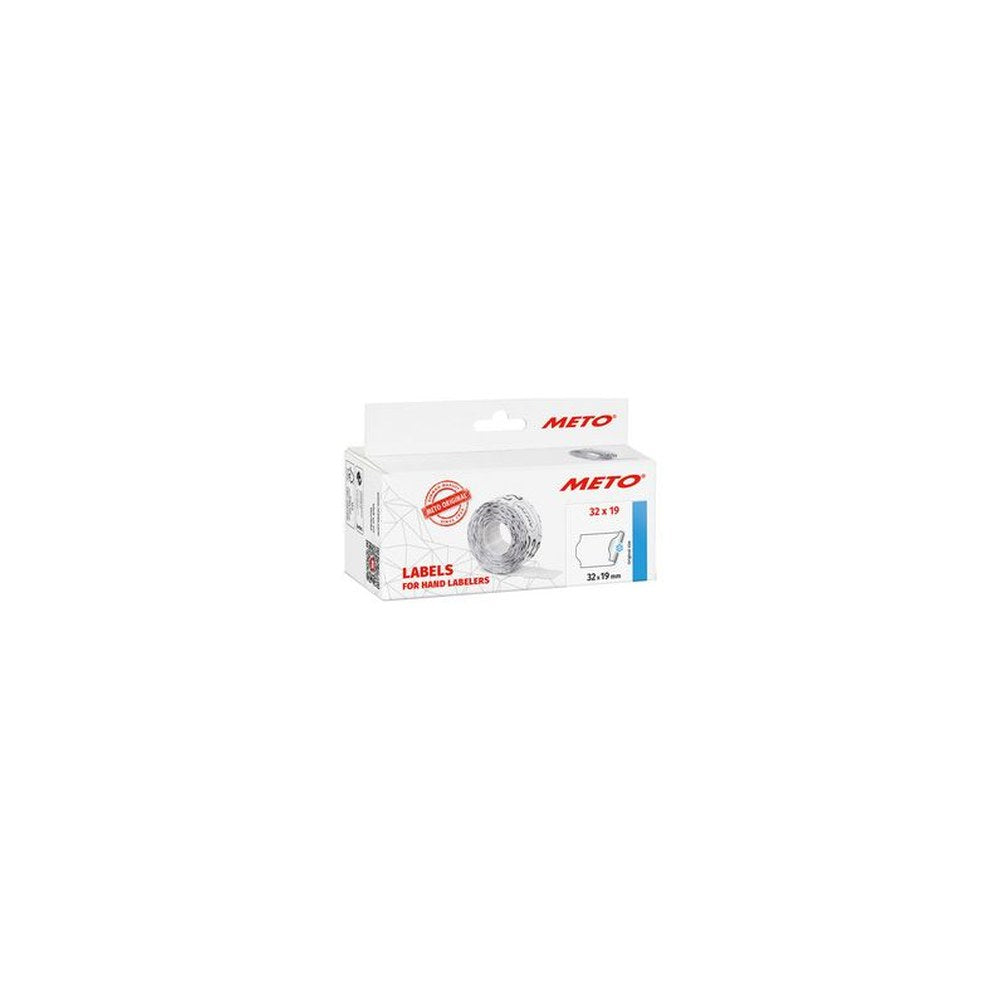 METO Étiquette pour étiqueteuse de prix, 32 x 19 mm, blanc