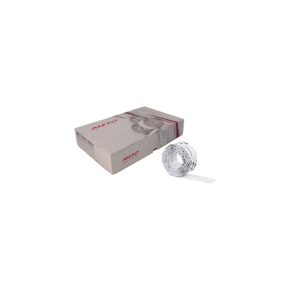 METO Étiquette pour étiqueteuse de prix, 22 x 12 mm, blanc