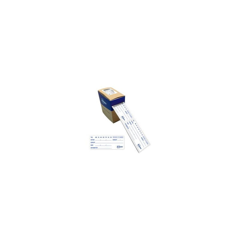 AVERY Proben-Etiketten, mit Tagesfeldern, 98 x 40 mm, weiß