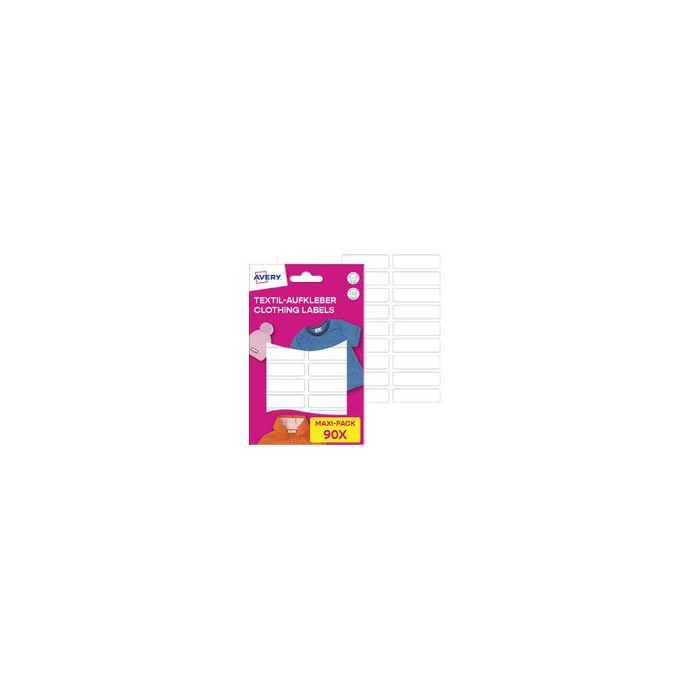 AVERY Étiquette pour textile, 13 x 45 mm, Maxi-Pack, blanc