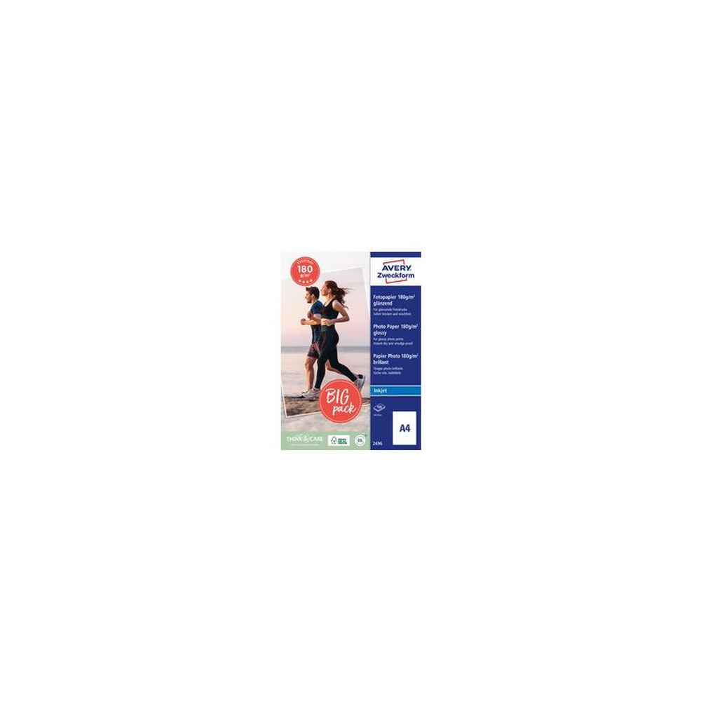 AVERY Zweckform Papier photo jet d'encre EVERYDAY, 180 g/m2