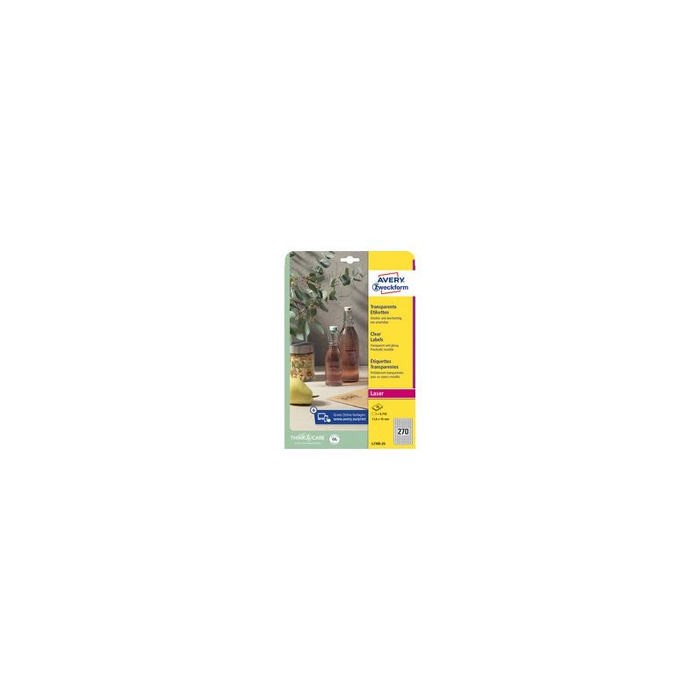 AVERY Zweckform Etiquettes transparentes, 60 mm, rond