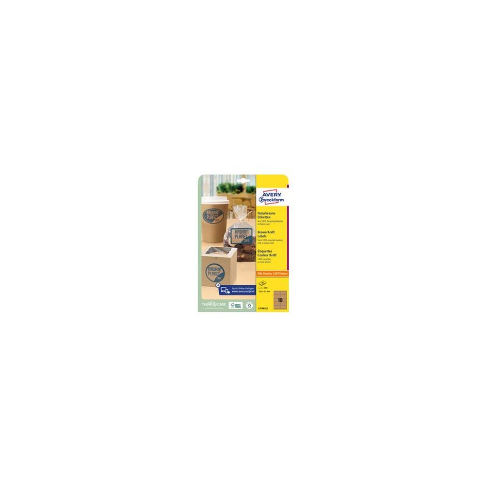 AVERY Zweckform Etiquette couleur Kraft, 105 x 57 mm