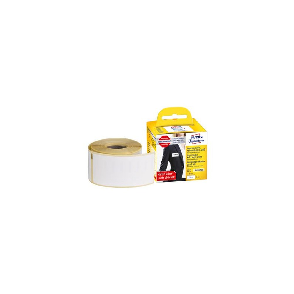 AVERY Zweckform Étiquettes pour badge en rouleau, 41 x 89 mm