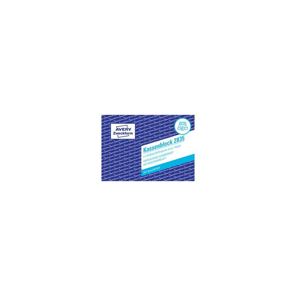 AVERY Zweckform Formularbuch "Kassenblock", 2 x 50 Blatt