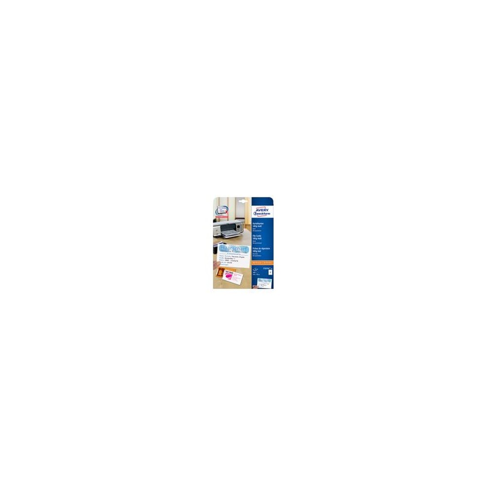 AVERY Zweckform Fiches bristol, 105 x 70 mm, blanc