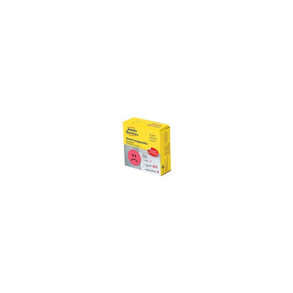AVERY Zweckform Pastille de couleur, visage négatif, rouge