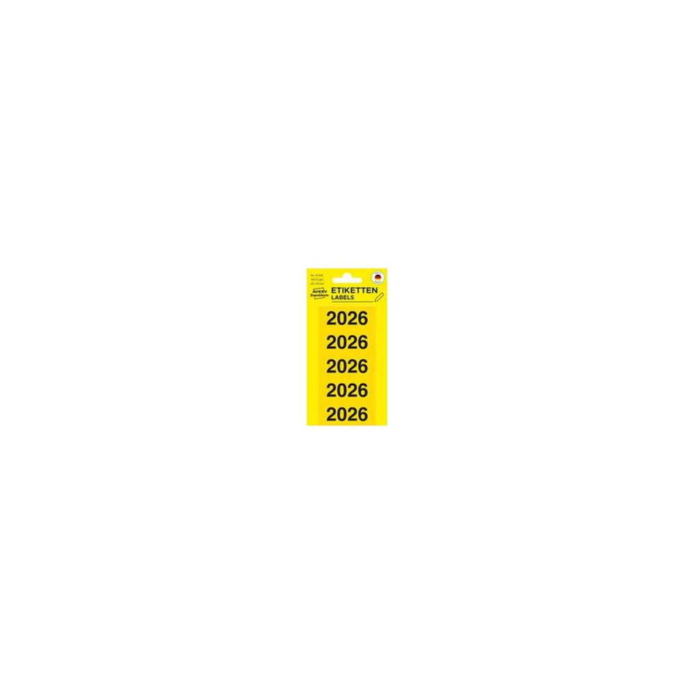 AVERY Zweckform Ordner-Inhaltsschild "2026", 60x26 mm, gelb