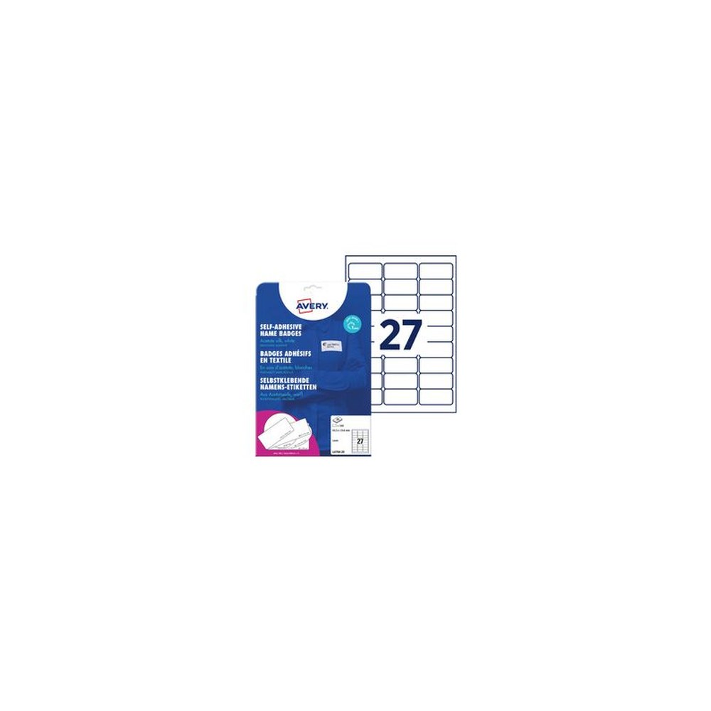 AVERY Zweckform Etiquette pour badge, 63,5 x 29,6 mm, blanc