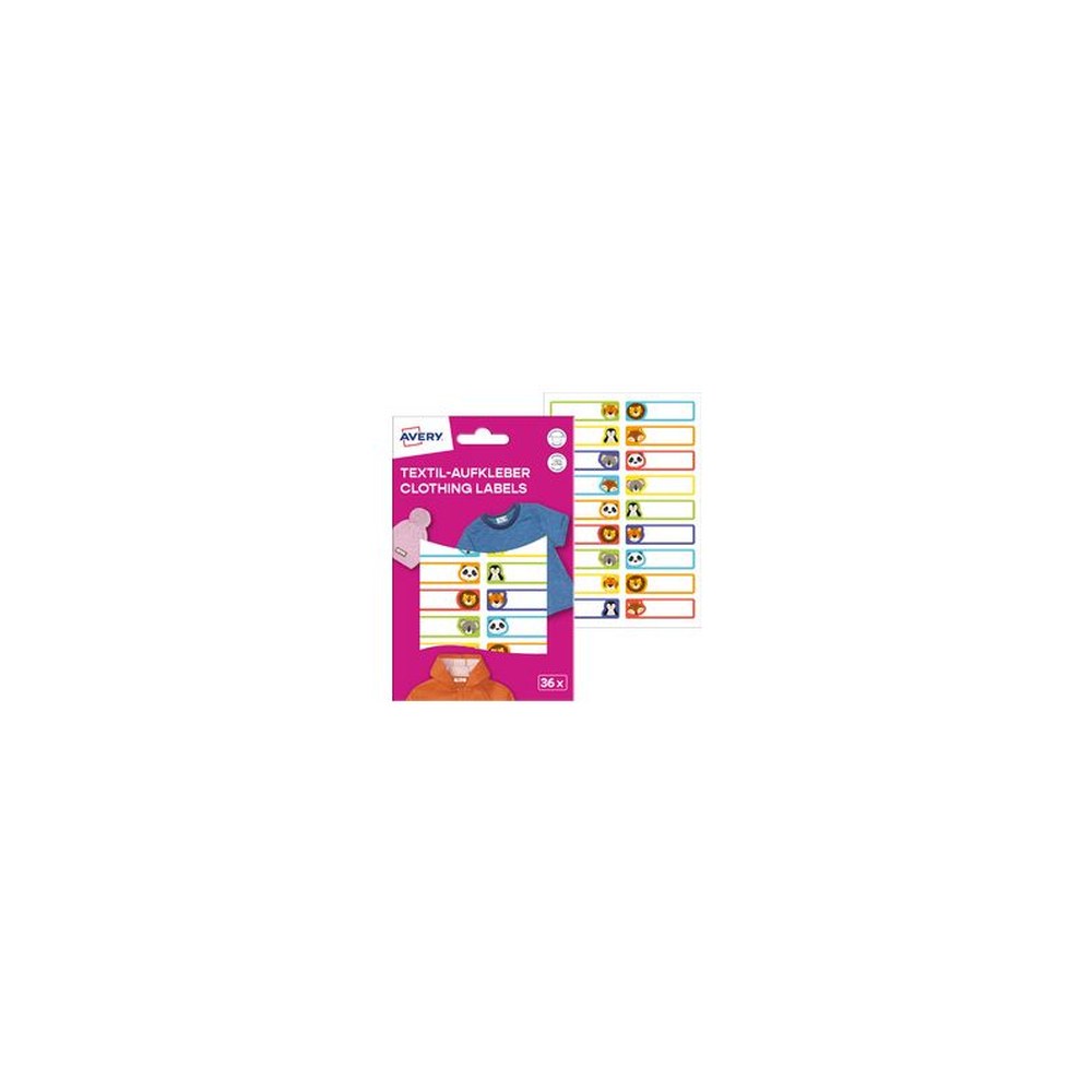 AVERY Étiquette pour textile, 13 x 45 mm, animaux