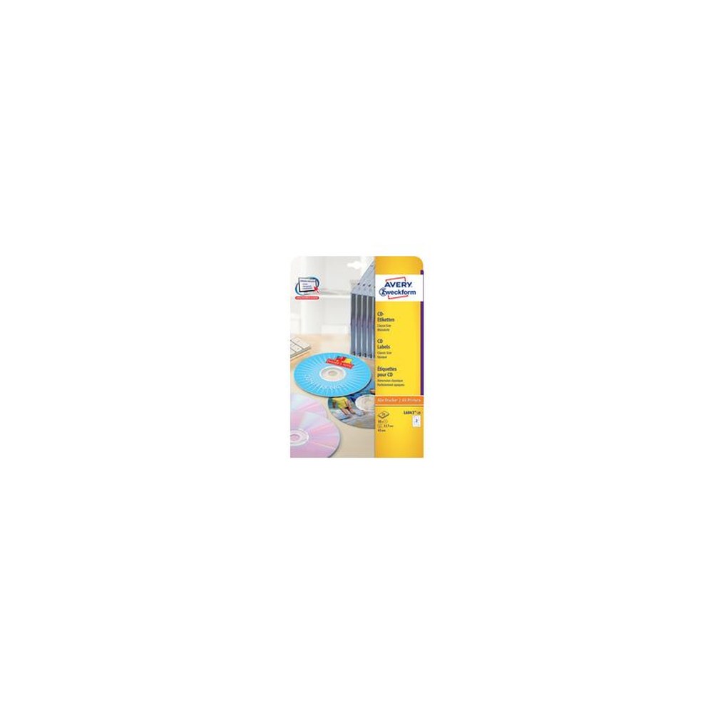 AVERY Zweckform Etiquette CD ClassicSize, blanc
