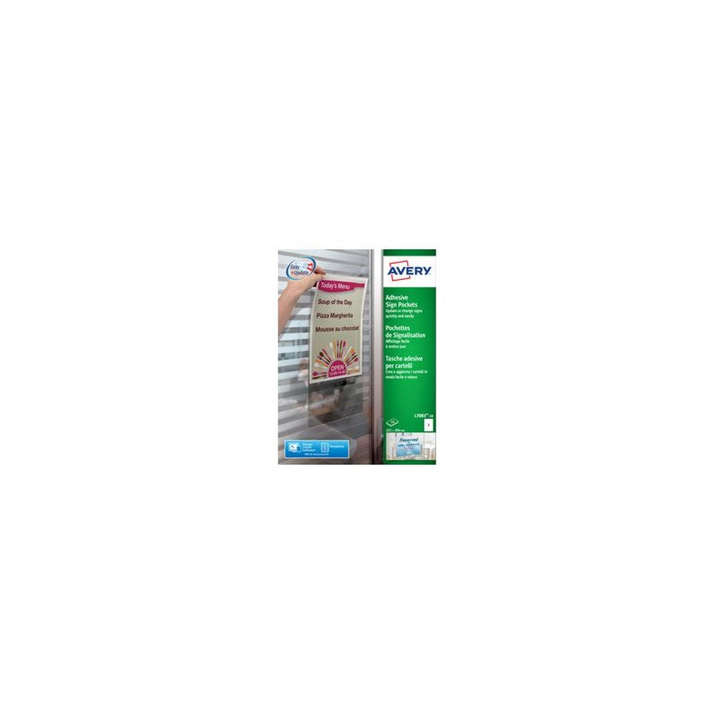 AVERY Pochette adhésive de signalisation, (L)221 x (H)304 mm