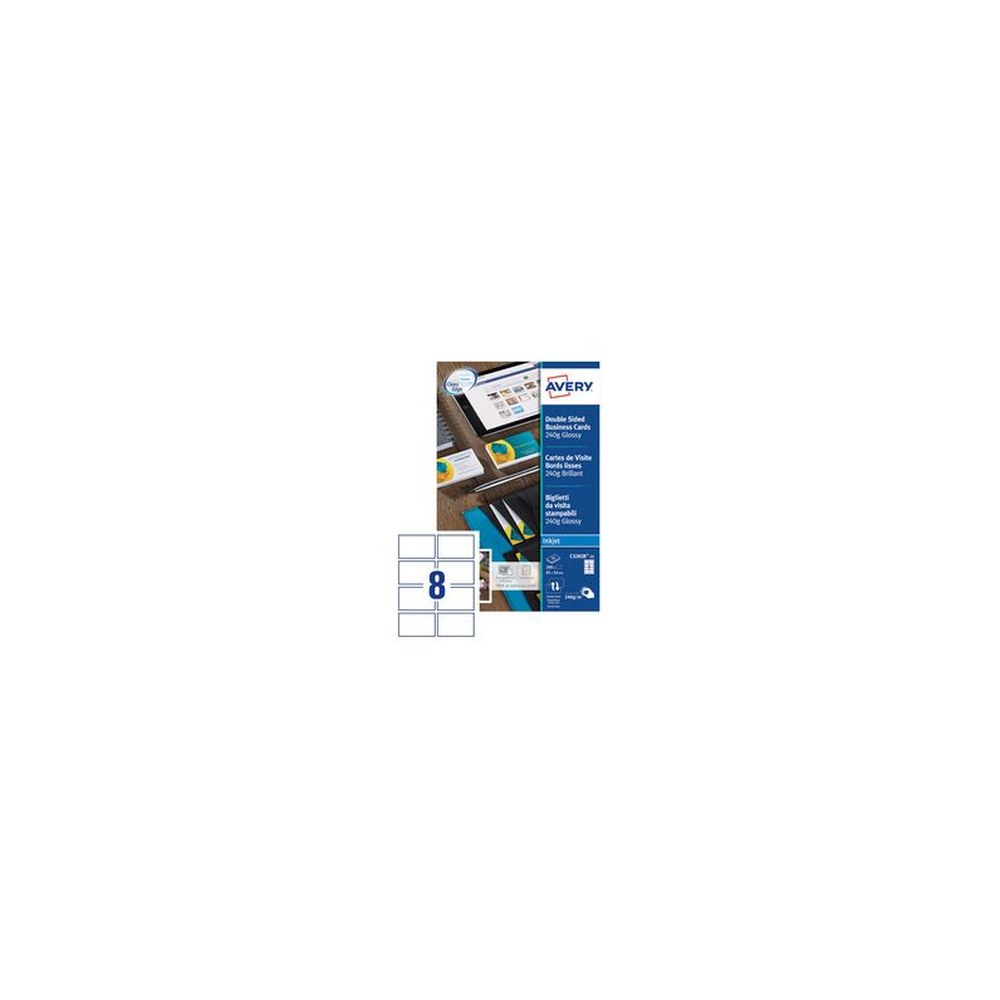 AVERY Cartes de visite Quick&Clean, 260 g/m2, blanc mat