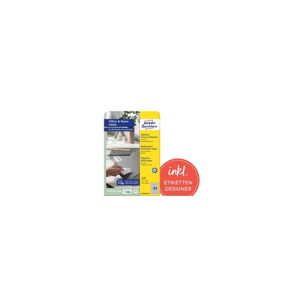 AVERY Zweckform Etiquette universelle, 35,6 x 16,9 mm, blanc