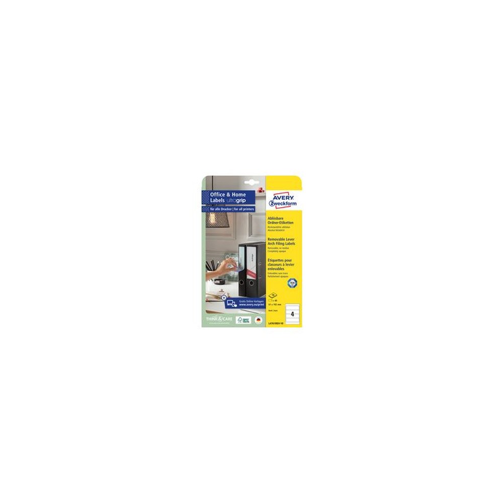 AVERY Zweckform Etiquettes pour dos de classeur, 61 x 192 mm