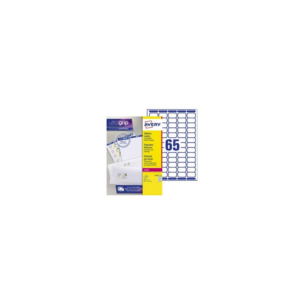 AVERY Mini étiquette d'adresse laser, 38,1 x 21,2 mm, blanc